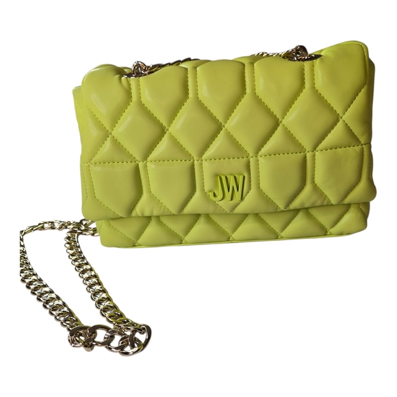 JASON WU Quilted Lime Green Bag With Thick Gold Chain Handle- NWOT - Picture 1 of 12